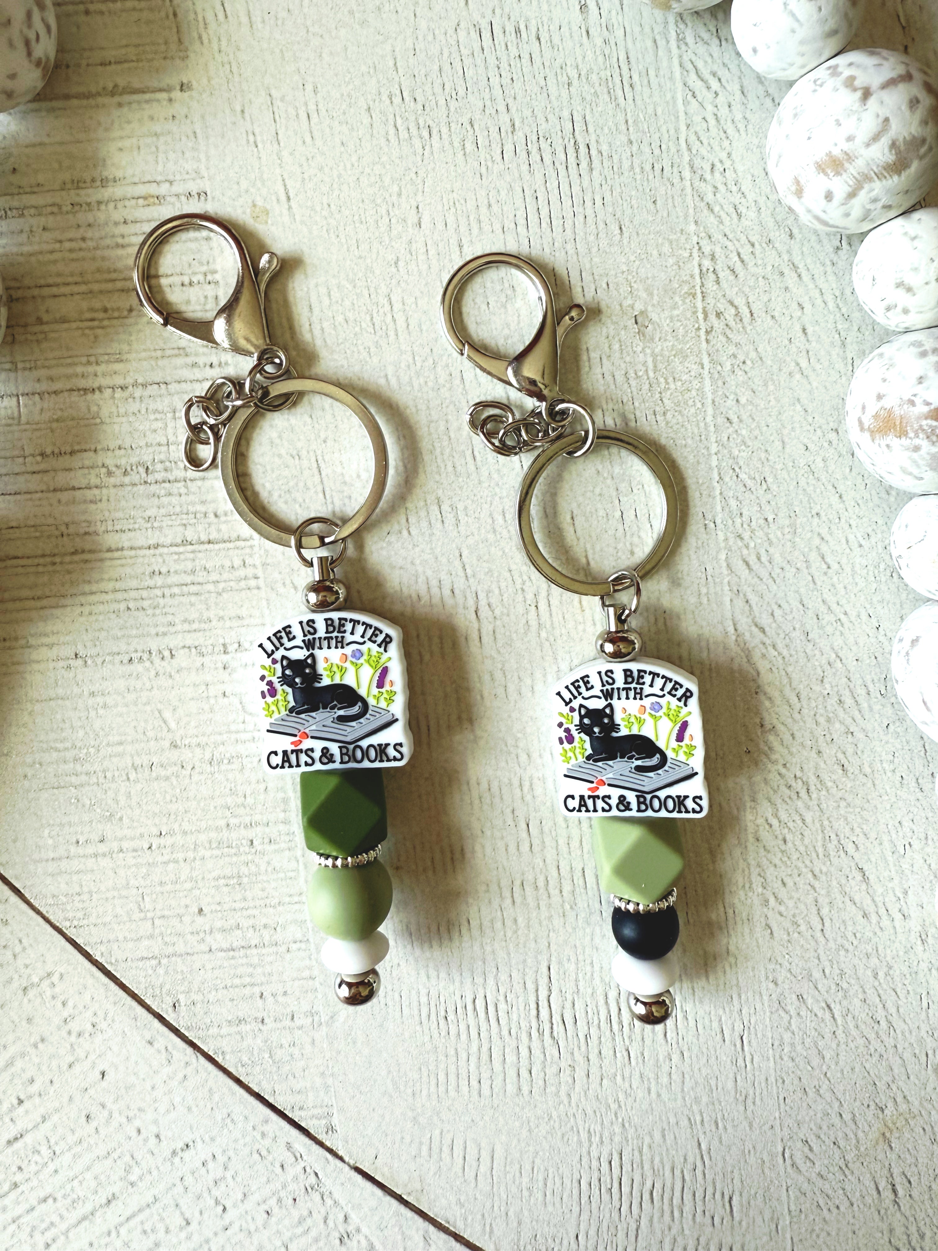 Bookish Keychain Charm
