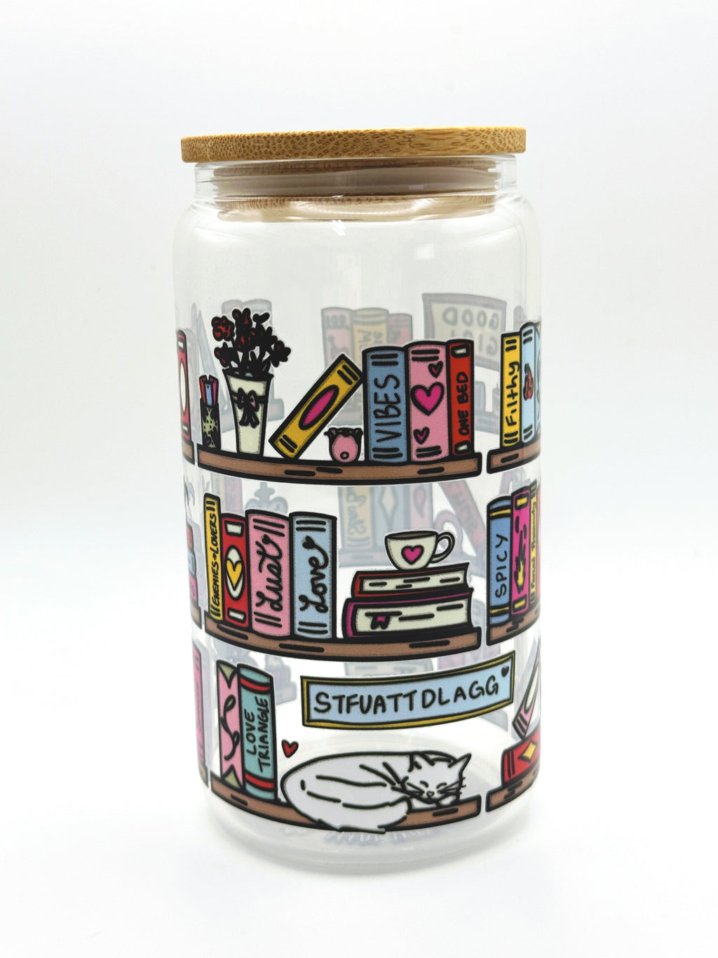 Dark Novel Bookshelf Cup