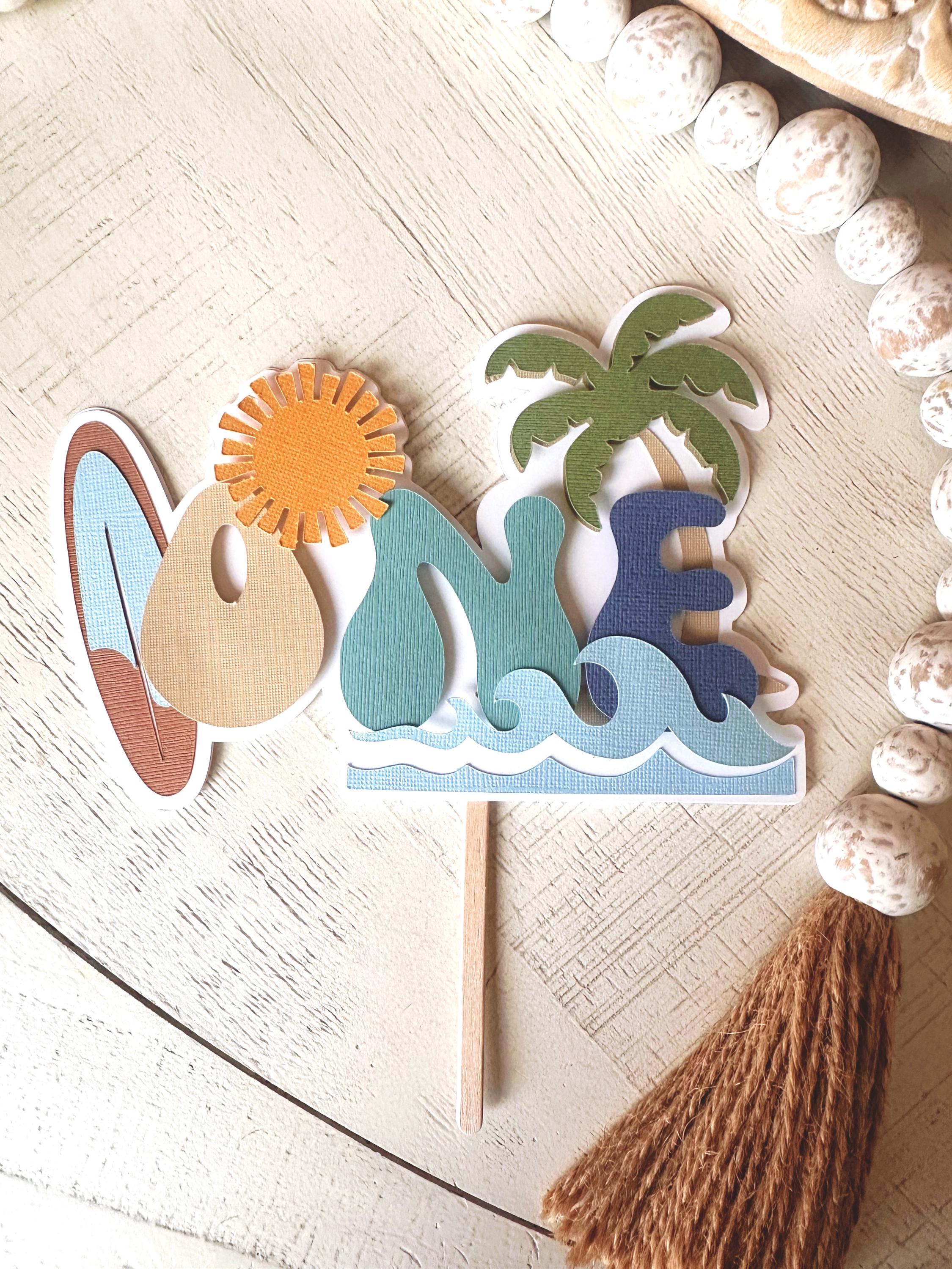 The Big One Cake Topper Surf 1st Birthday Wave Cake Topper Big Surf One Cake Topper First Birthday Beach Theme Big Wave Birthday Cake Topper