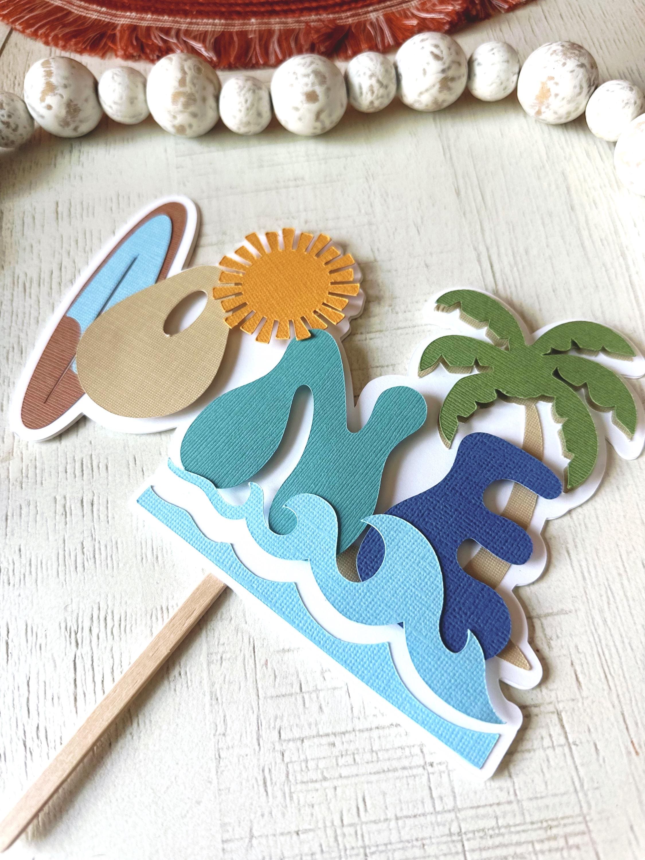 The Big One Cake Topper Surf 1st Birthday Wave Cake Topper Big Surf One Cake Topper First Birthday Beach Theme Big Wave Birthday Cake Topper