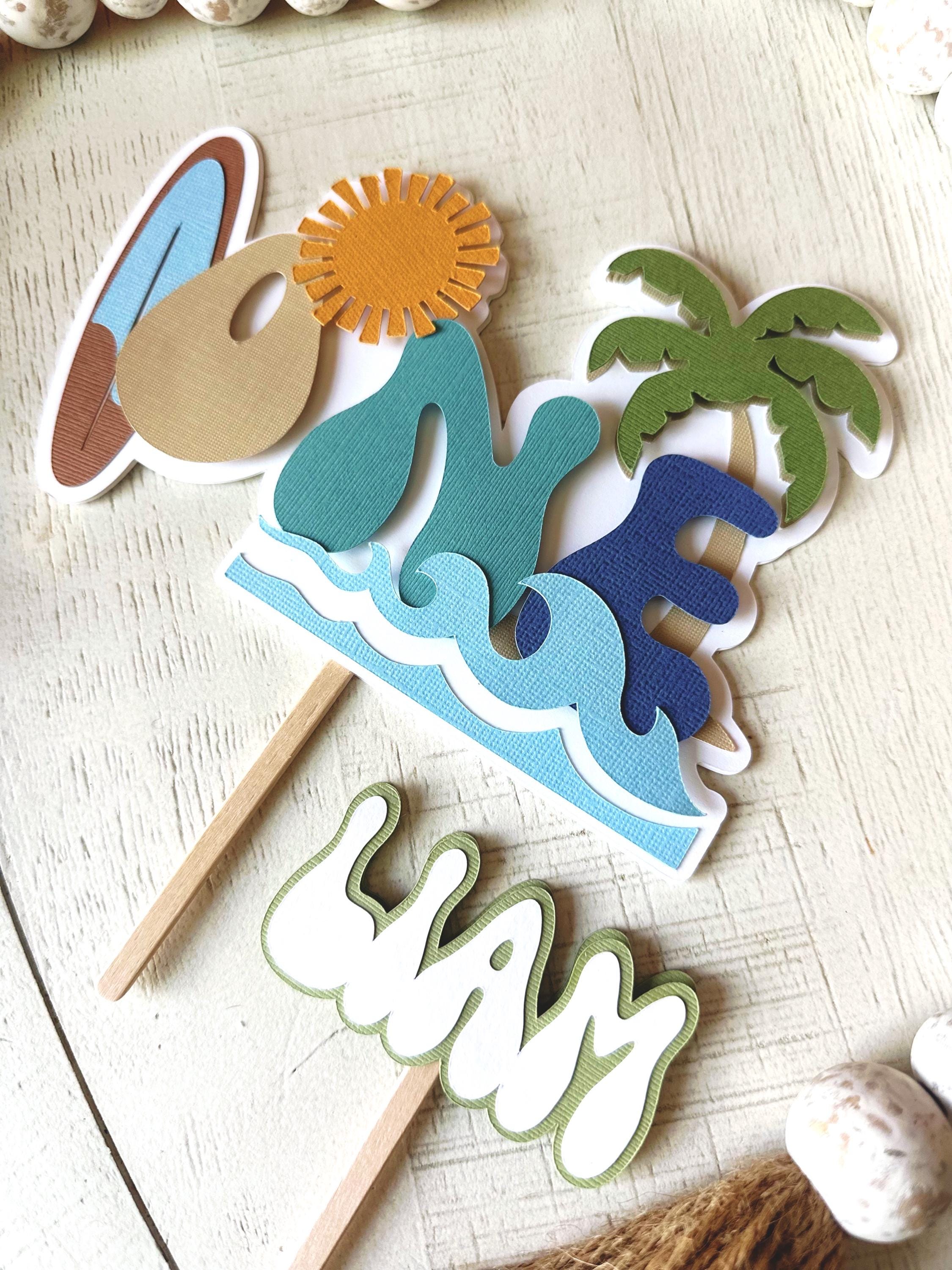 The Big One Cake Topper Surf 1st Birthday Wave Cake Topper Big Surf One Cake Topper First Birthday Beach Theme Big Wave Birthday Cake Topper