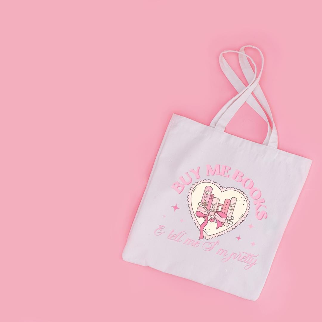 Bookish Tote Bag Books Are My Therapy Reusable Canvas Tote Book Club Gift Book Lover Gift