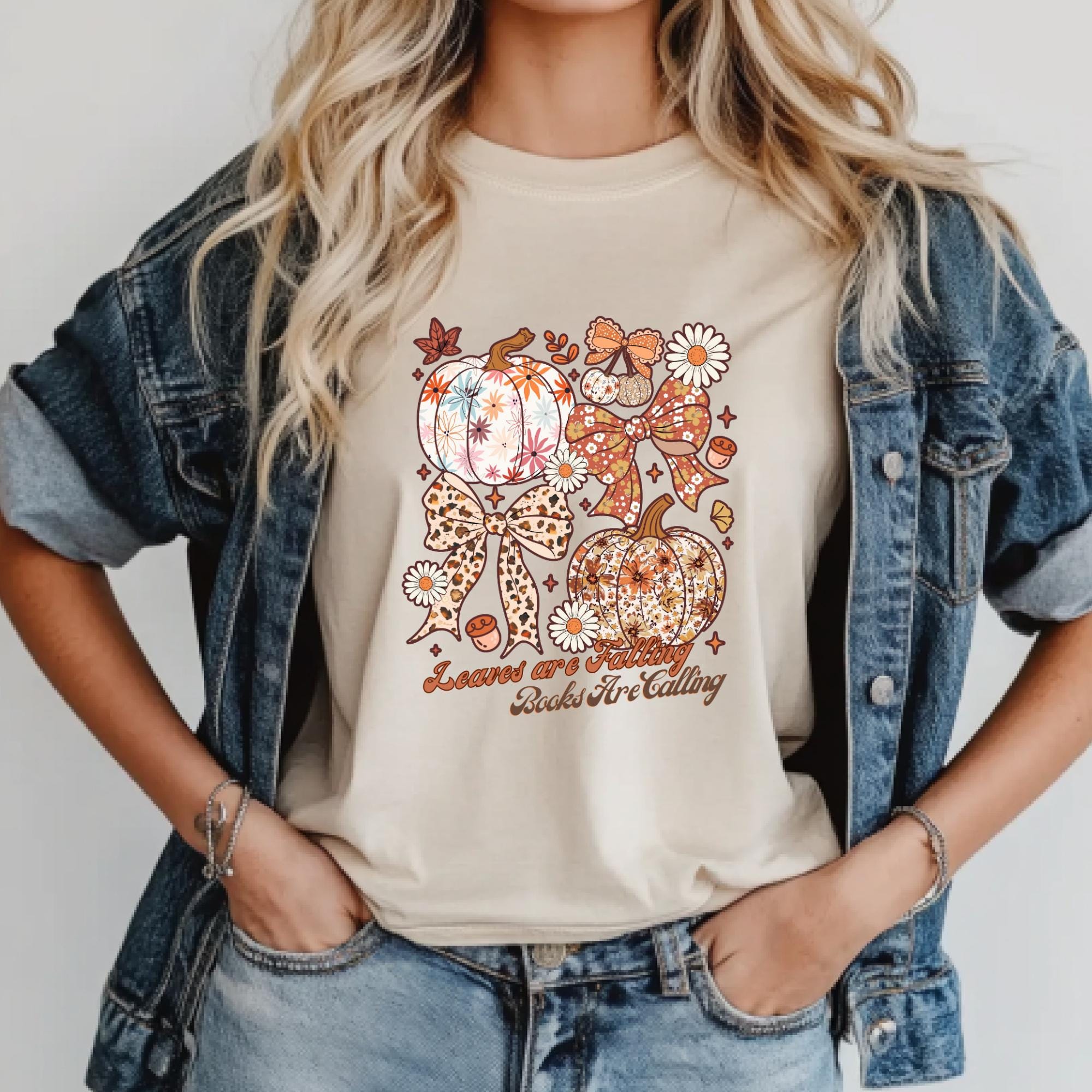 Bookish Shirt Fall Cute Book Lover Fall Shirt Autumn Reading TShirt Cozy Bookish T-Shirt Bookish Fall Tee Bookish Thanksgiving Tee Book Club