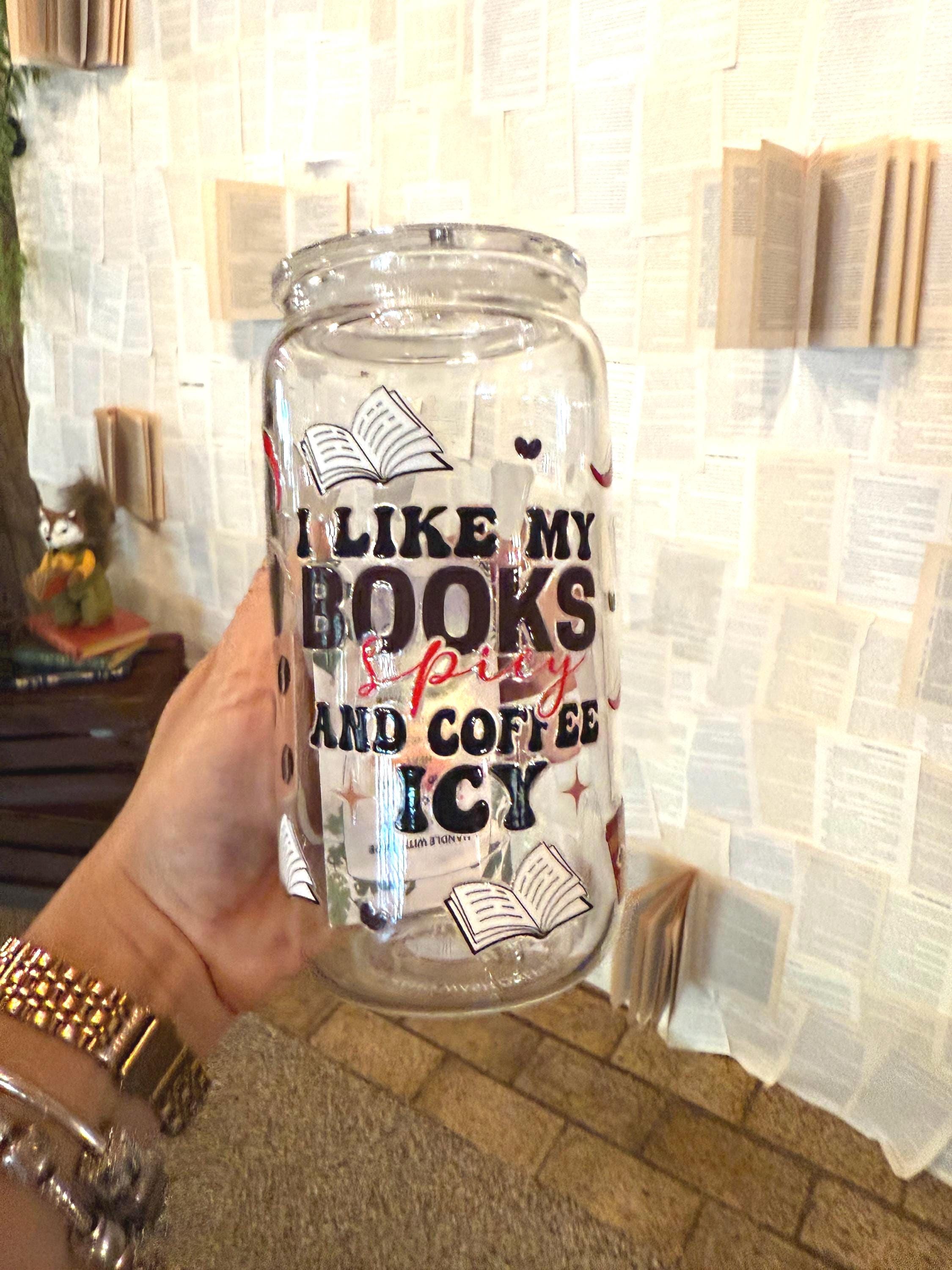 Smutty Book Ice Coffee Glass Cup