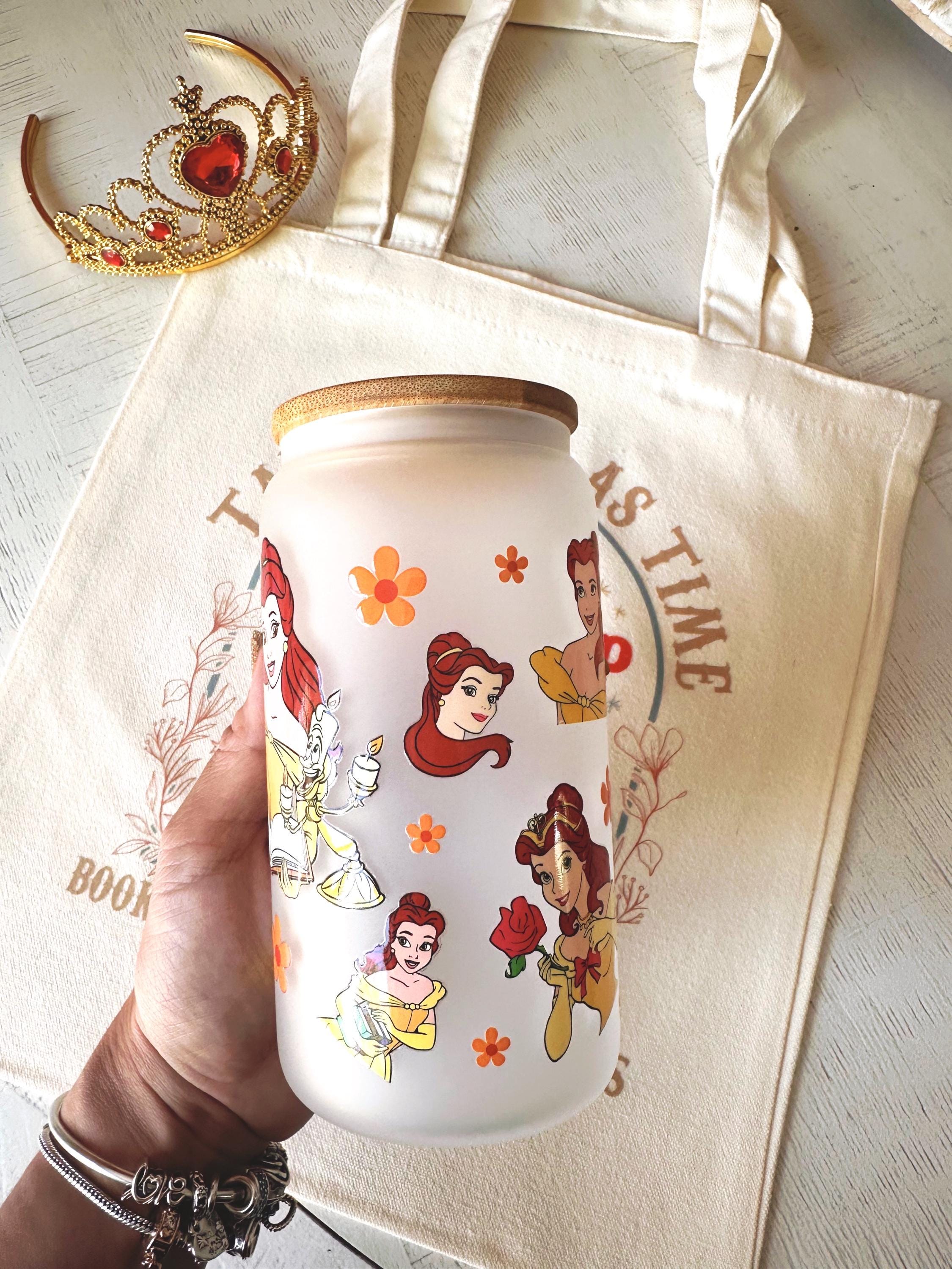 Princess Book Tote Bag Belle Book Shop Reusable Canvas Tote Book Lover Library Reading Bookish Bag