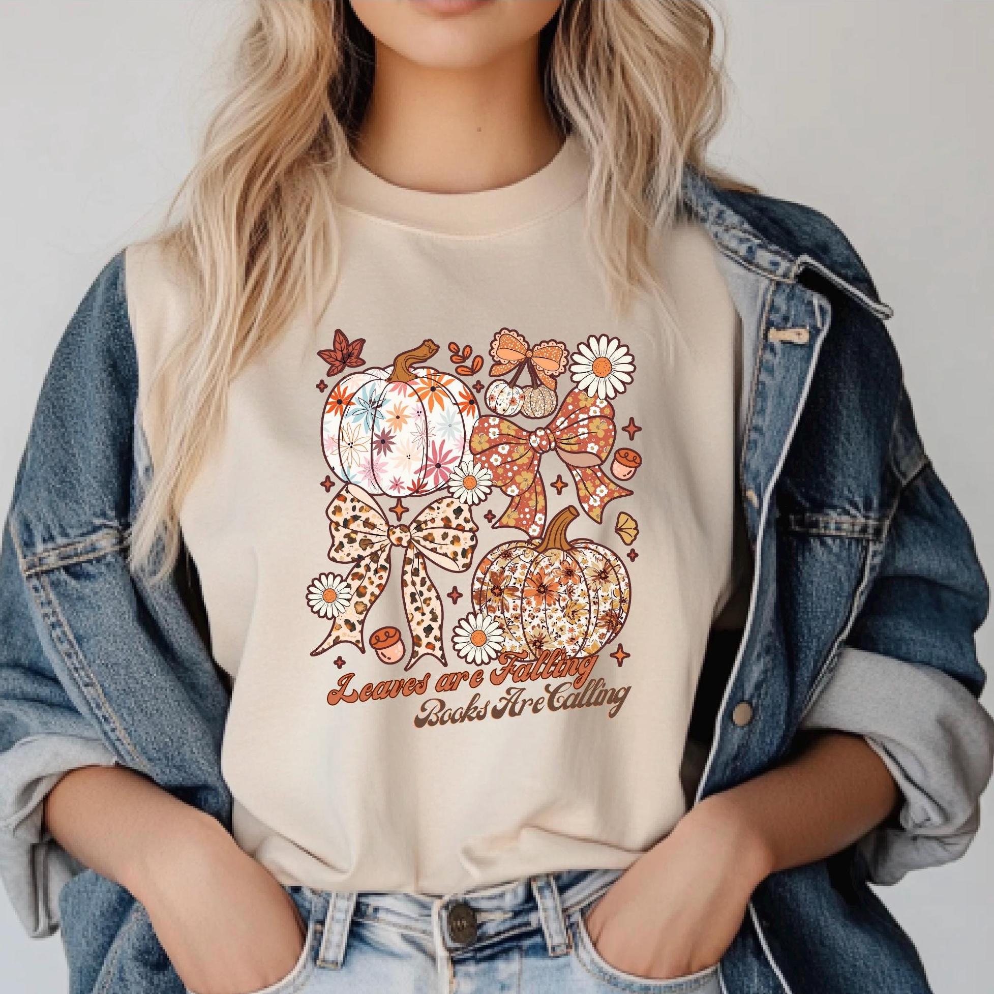 Bookish Shirt Fall Cute Book Lover Fall Shirt Autumn Reading TShirt Cozy Bookish T-Shirt Bookish Fall Tee Bookish Thanksgiving Tee Book Club