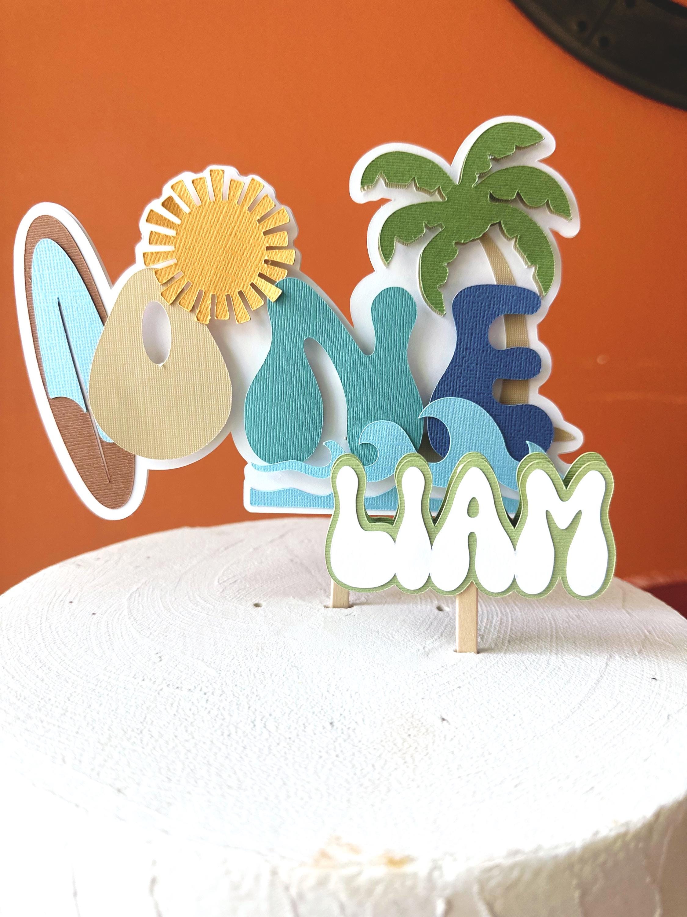 The Big One Cake Topper Surf 1st Birthday Wave Cake Topper Big Surf One Cake Topper First Birthday Beach Theme Big Wave Birthday Cake Topper