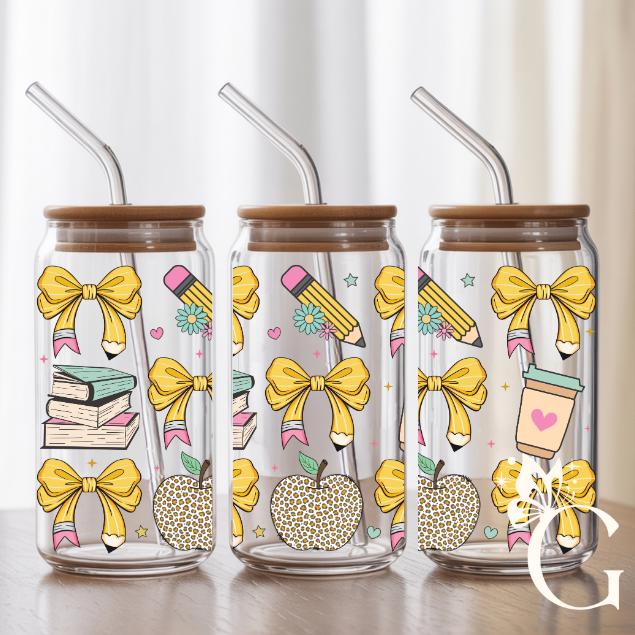 Teacher Glass Iced Coffee Cup