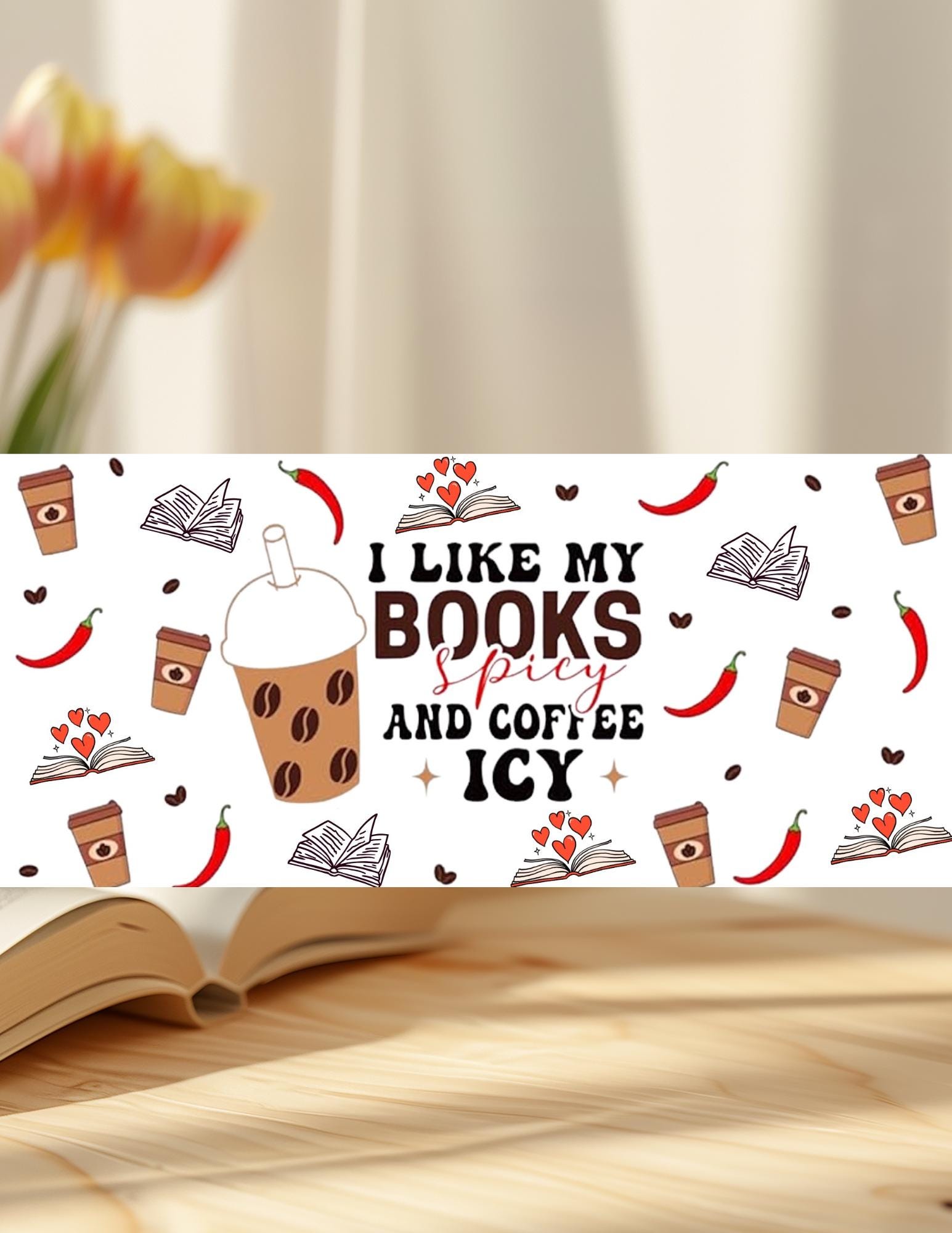 Smutty Book Ice Coffee Glass Cup