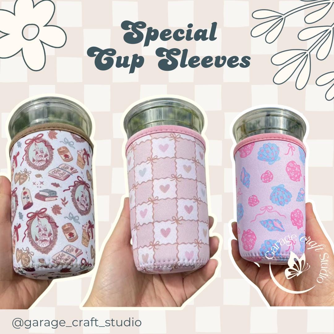 Magical Cup Sleeve Iced Coffee Drink Sleeve Reusable Insulated Cup Holder Park Day Drink Around the World Beer Coozies