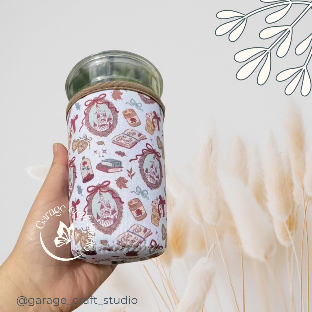 Magical Cup Sleeve Iced Coffee Drink Sleeve Reusable Insulated Cup Holder Park Day Drink Around the World Beer Coozies