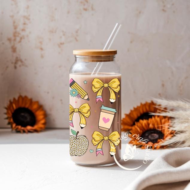 Teacher Glass Iced Coffee Cup