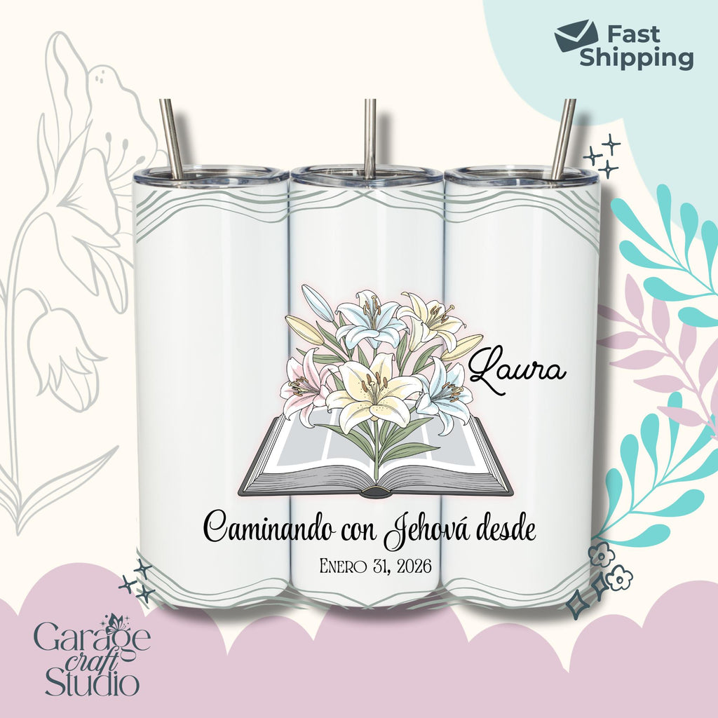 Baptism Best Life Ever Personalized 20oz Tumbler Insulated Travel Mug Stainless Steel Cup JW Gift Jehovah Skinny Tumbler