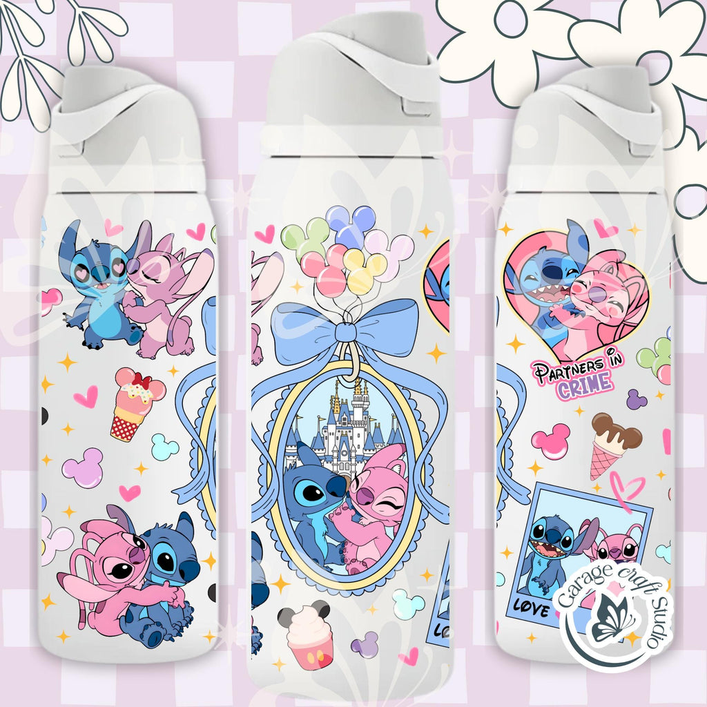 Valentine Tumbler 24oz Flip Top Leakproof Reusable Water Bottle Personalized Everyday Cup Monsters Tumbler Gift Drinkware