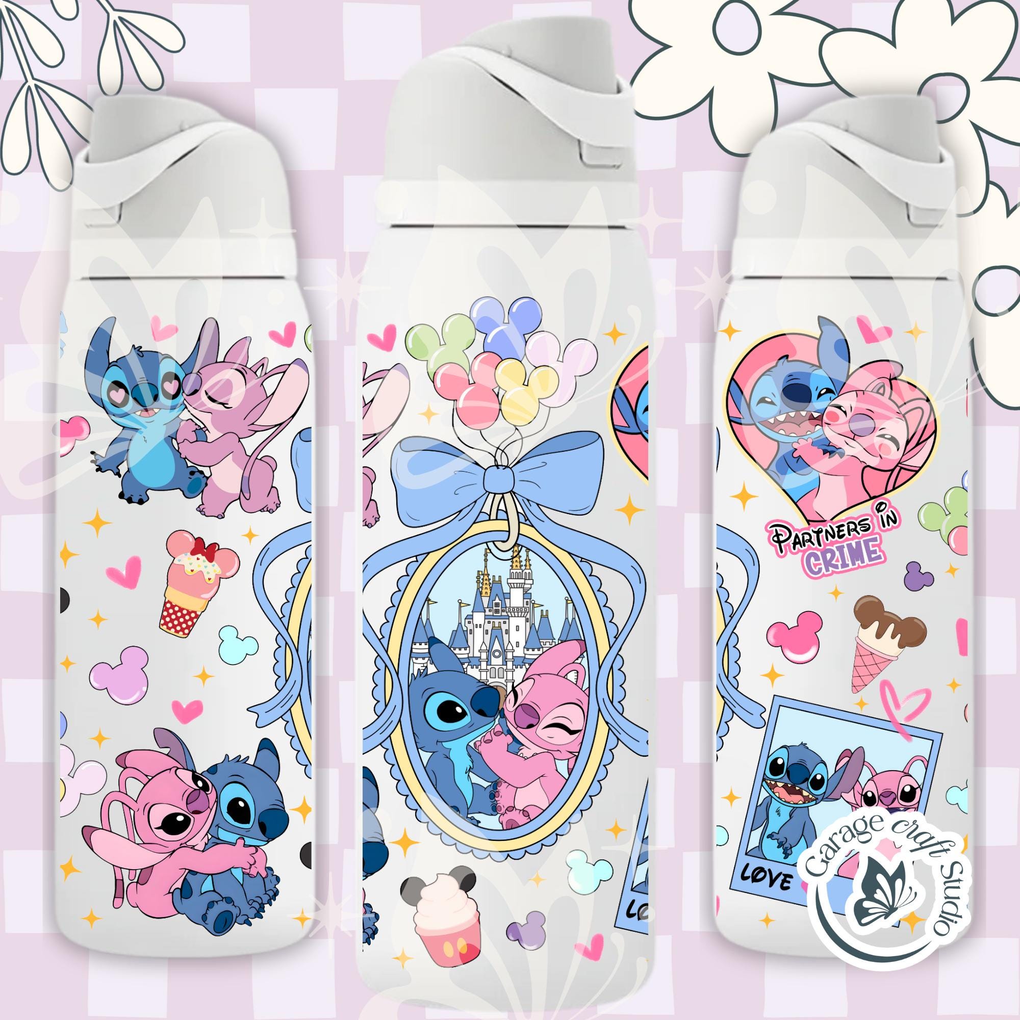 Valentine Tumbler 24oz Flip Top Leakproof Reusable Water Bottle Personalized Everyday Cup Monsters Tumbler Gift Drinkware