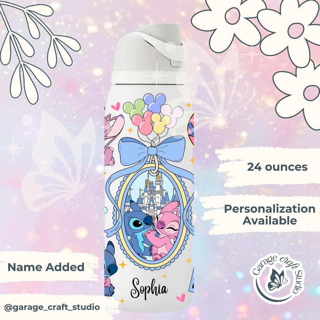 Valentine Tumbler 24oz Flip Top Leakproof Reusable Water Bottle Personalized Everyday Cup Monsters Tumbler Gift Drinkware