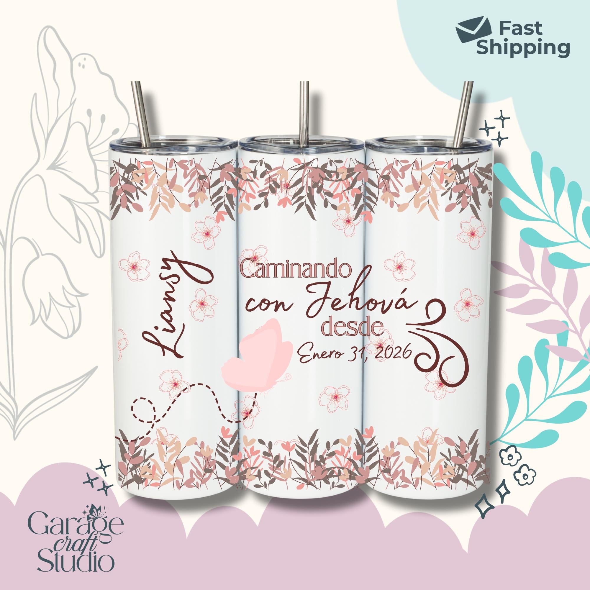 Baptism Best Life Ever Personalized 20oz Tumbler Insulated Travel Mug Stainless Steel Cup JW Gift Jehovah Skinny Tumbler