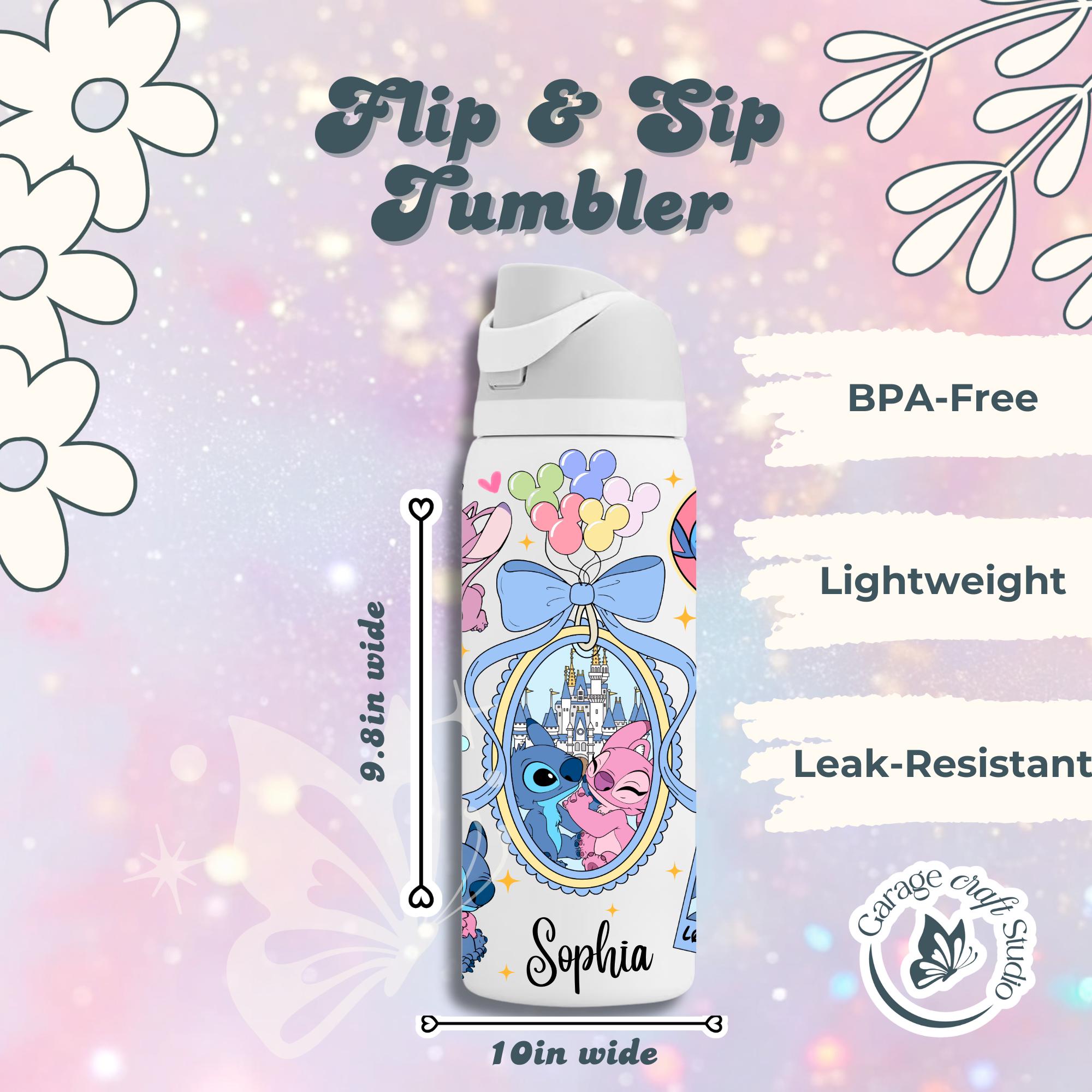 Valentine Tumbler 24oz Flip Top Leakproof Reusable Water Bottle Personalized Everyday Cup Monsters Tumbler Gift Drinkware