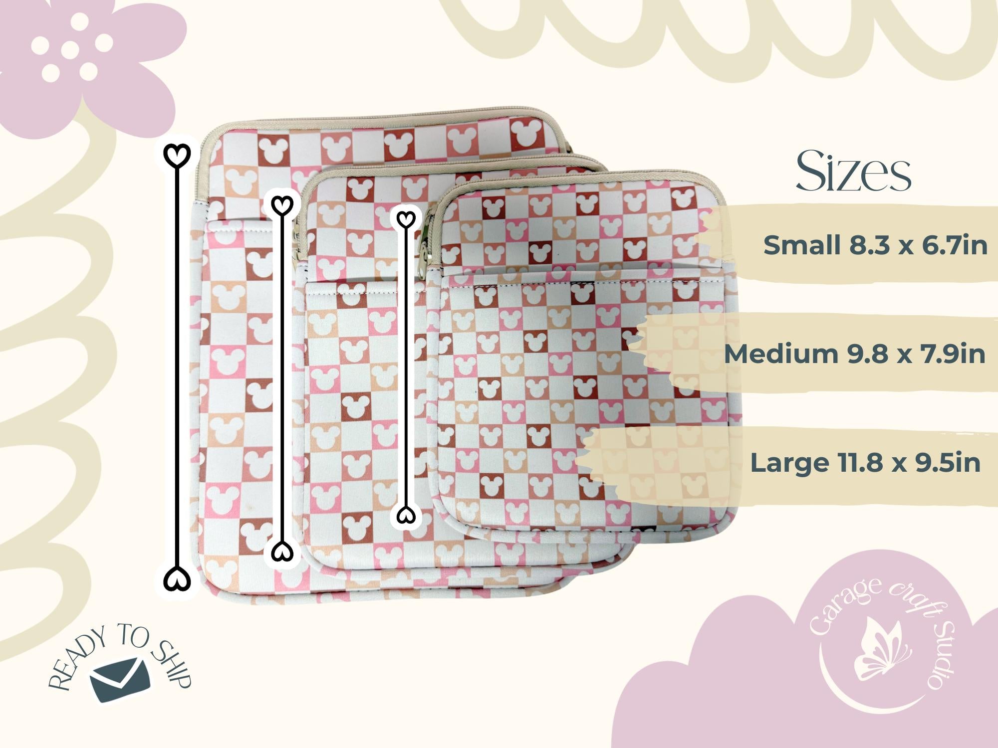 Kindle Sleeve, Neoprene, Book Sleeve with Pockets, Gifts for Book Lovers  Medium E-Reader Zip up Book Sleeve, E-Reader Kindle Book Sleeve